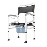 LQley Folding Toilet Seats and Chairs with Urinal Reinforced Bath Shower Chair Portable Toilet Chair for Disabled Seniors Elderly Pregnant Woman Adults