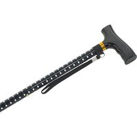 Walking Cane Aluminum Adjustable Black with White Checks