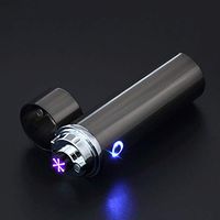 Zenghh Mini USB Charging Lighter Fashion Trend Six Pulse Arc Electric Windproof Charging Indicator LED Light High-end Creative Portable Birthday Gift