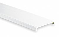 Wire Duct Cover, Flush, White, 1.26Wx0.35D