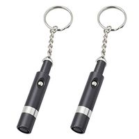 VideoPUP 2 Packs Black Cigar Punch,Round Drilled Cigar Cutter, Stainless Steel Portable Cigar Cutter with Key Chain
