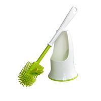 Liangxiang Bristle Toilet Brush with Holder Bathroom Toilet Clean Set (Style 1-green)