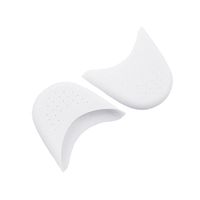 SGirl 1Pair Silica Gel Front Toe Caps Pad for Pointed Ballet Shoes Pain Relief (White)