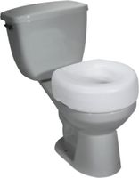 Drive Medical Raised Toilet Seat, 17" (W) x 16.5" (D) x 4.5" (H), White, 300 lb Weight (1 Each)