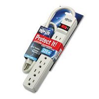 Tripp-Lite TLP602 Protect It 6-Outlet Home Computer Surge Protector, 2' Cord, 180 Joules