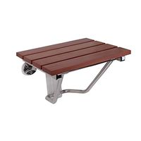 Zfusshop Wall Mounted Wooden Shower Seat Folding Bath Stool, Bathroom Aid Bathing Bench,3833.829cm Shower Stool,Elderly