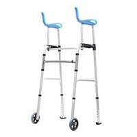 Narrow Frame Walkers for Elderly Stand Stand Rehabilitation Trainer Compact Folding Walker with Arm Support for Seniors, Adults, Extra Wide Front Wheel Walker