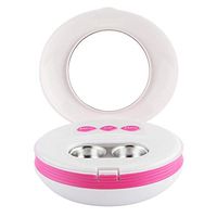 Contact Lens Cleaner, Rechargeable Ultrasonic Lens Auto Cleaner Box Eye Protein Fast Cleaning Case Washing Machine with USB Cable(Rose Red)