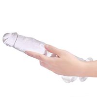 Oolong Transparent Oversized 10 Inch Soft Silicone Su'ction Cup D'i-dlo for Women Hands Free