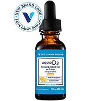 Vitamin Liquid D3 2000IU, Supports Bone Immune Health, Aids in Healthy Cell Growth Calcium Absorption, 1 Fluid Ounce by The Vitamin Shoppe