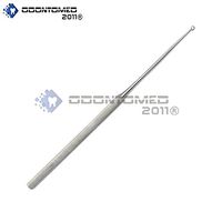 OdontoMed2011® Buck Ear Curette #2 Blunt Straight 6.5" Veterinary ENT Stainless Steel ODM