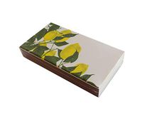 The Joy of Light Designer Matches Green and Yellow Lemons Print on Embossed Matte 4" Collectible Matchbox