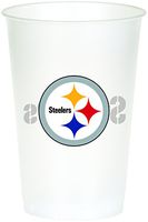 Creative Converting Officially Licensed NFL Printed Plastic Cups, 8-Count, 20-Ounce, Pittsburgh Steelers - 019525