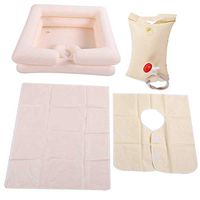 Alomejor Inflatable Basin Bathing Aid wash Hair in Outdoor Bed Foldable Portable Washing Basin for Disabled Elder People Pregnancy Travelling