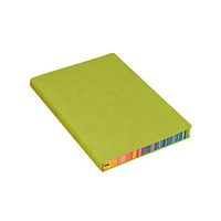 A5 Soft Cover Leather Notebook Journal Ruled with Marker Ribbon Diary Business Paper Green