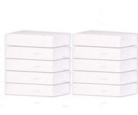 KOOMTOOM Unscented Disposable Ultra Facial Cotton Tissue Paper Towels 4.84" x7.08" 120 Sheeps, 10 Packs