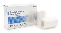 Medical Tapes. Case of 40 Surgical Tapes 3" x 10 yds. Non-sterile Cloth Tape for dressings and Medical Devices. High Adhesion Strength. Hypoallergenic, Latex-Free. Bidirectional Tear.