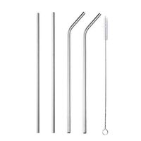 Reusable Metal Straws, Baikai Stainless Steel Drinking Straws set, pefect for smoothies & Cold Beverages + Cleaning Brush