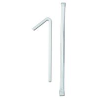Dixie 7.75" Wrapped Polypropylene Plastic Flex Straw by GP PRO (Georgia-Pacific), White, FXW7, 10,000 Count (500 Straws Per Bag, 20 Bags Per Case)