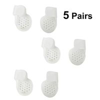 HEALIFTY Toe Separators with Hole Toe Stretcher Bunion Spacers Pain Relief 5 Pair(White)