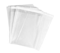 Clear Resealable Flat Cello/Cellophane Bags with Adhesive Closure Good for Bakery Candle Soap Cookie Snacks Candies Pack of 100 (4'' x 6'')