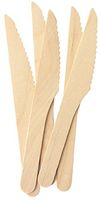 Brheez Eco Friendly Birchwood Disposable Wood Dinner KNIVES Biodegradable, Compostable and Natural, 6.5 inch Length Perfect for Parties and Crafts - Pack of 100 Knives