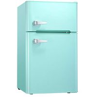 Tavata 3.2 Cu Compact Refrigerator Double Door Mini Fridge with Top Door Freezer,Small Drink Chiller for Home, Office,Dorm or RV(Green)