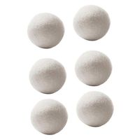 Organic Wool Dryer Tools, Fheaven 4/6-Pack 7CM Premium Sheep Wool Dryer Balls Reusable Natural Fabric Softener (6PCS)