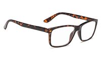Classic Rectangular Frame Reading Glasses （Tortoise, 2.00）