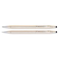Jewelry Adviser Roller Ball Pen Century 14k Gold Filled Soft Rose Color Ball-point Pen and 0.7mm Pencil