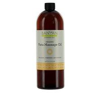 Banyan Botanicals Vata Massage Oil, 34 oz - USDA Organic - Relaxing & Warming - Grounding Herbal Massage Oil for Skin & Muscles