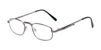 Readers.com Reading Glasses: The Anderson Reader, Metal Rectangle Style for Men and Women - Grey, 1.00