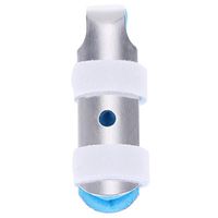 HEALLILY Dynamic Finger Splint Adjustable Finger Straightening Brace Guard Protector Rehabilitation Training Device Size M (Blue)