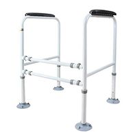 Toilet Safety Rail, Bathroom Stand Alone Adjustable Handrail Frame with Suction Cups, for Elderly Pregnant Weak Disabled Postoperative Support Aid