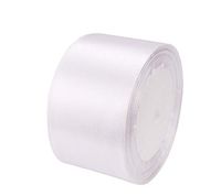 ATRibbons 25 Yards 1-1/2 inch Wide Satin Ribbon Perfect for Wedding,Handmade Bows and Gift Wrapping (White)