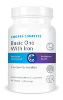 Cooper Complete - Basic One Multivitamin with Iron - Daily Multivitamin and Mineral Supplement with Iron - 60 Day Supply