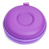Cosmos Purple bluetooth handsfree headset Case - Clamshell/PU Style with Zipper Enclosure, Inner Pocket, and Durable Exterior for Aliph Jawbone 2, Aliph Jawbone Prime, Jabra BT804 + Cosmos cable tie