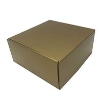 Uboxes Holiday Gift Boxes, Gold Gloss, 9 x 9 x 4 in, 6 Pack