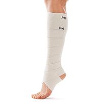 Body Wrap Bandage Highly Elastic Bandage for Compression with 2 Clips - 8cm x 3m Beige