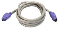 QVS 6ft Mini6 Male to Female PS/2 Keyboard Extension Cable with Purple Connectors