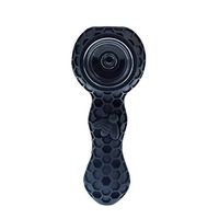 Portable Honey Silicone Straw with Cleaner Cover and Bowl Interior (Black)