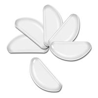 YR Eyeglass Nose Pads, 12 Pairs 1.2 mm Stick on Silicone Anti Slip Adhesive Nose Pads for Glasses, Eyeglasses & Sunglasses, (Updated Version), Clear