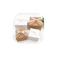 Decorative Boxes 30Pcs/Lot Kraft Gift Box Candy Boxes Snack Boxes for Candy\Cake\Jewelry\Gift\Toy\Party Packing Boxes,Brown,9X9X6Cm
