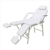 Facial Bed Artificial Leather White Artificial Leather + Strong Steel Frame