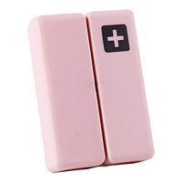 qiguch66 Travel 7 Days Weekly Pill Box Weekly Pill Box, 7 Day Pill Case, Daily Medicine Organizer, Foldable Medicine Holder Tablet Storage Dispenser Pink
