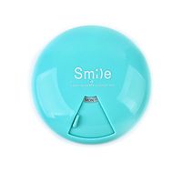 Arce Candy Colors Weekly Reminder Pill Box Portable Travel Container Pill Organizer Medicine Storage Box with 360 Degree Rotation(Blue)
