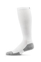 Dr. Comfort Unisex Diabetic 15-20 mmHg Compression Sport Socks (Medium (Men's 8.5-10/Women's 9.5-11), White)