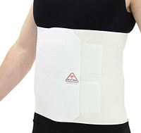 ITA-MED Unisex Breathable Elastic Postsurgical Recovery Abdominal and Back Support Wrap/Binder 12” wide AB-412(S): XX-Large White (I AB-412 XXL)