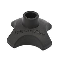 Universal Walking Cane Tip 19mm Black Rubber Walking Stick Cane Base -Stable 4 Leg Attachment