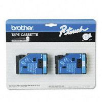 2/Pack 1/2" (12mm) Blue on White P-touch TC Tape for Brother PT-10, PT10 Label Maker